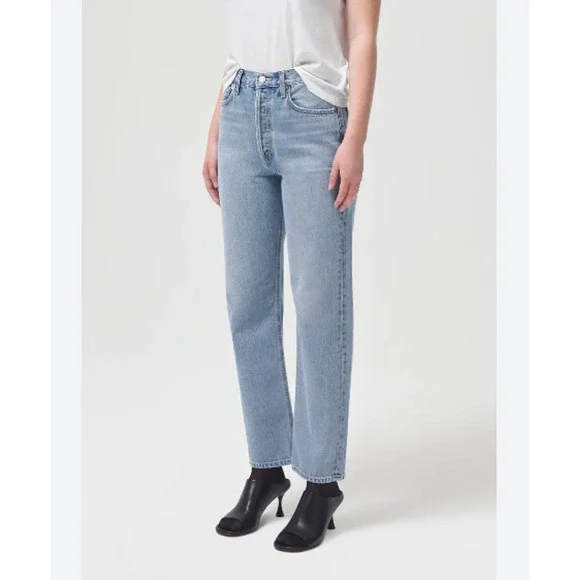 AGOLDE 90'S PINCH WAIST HIGH RISE STRAIGHT IN SOUNDWAVE 25 - Picture 1 of 6